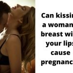kissing a woman's breast
