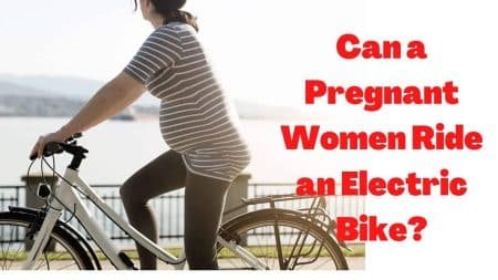 Pregnant Women Ride an Electric Bike