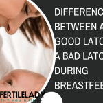 Differences between a good latch and a bad latch during breastfeeding. 2