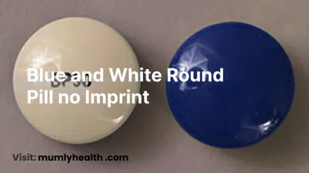 Blue and White Round Pill no Imprint