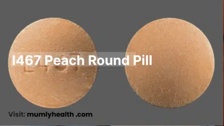 l467 Peach Round Pill