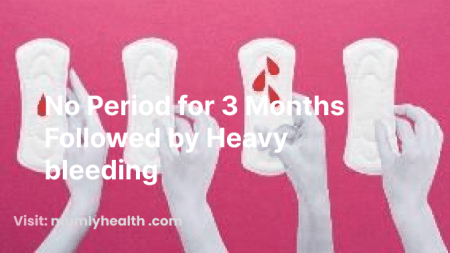 no period for 3 months followed by heavy bleeding